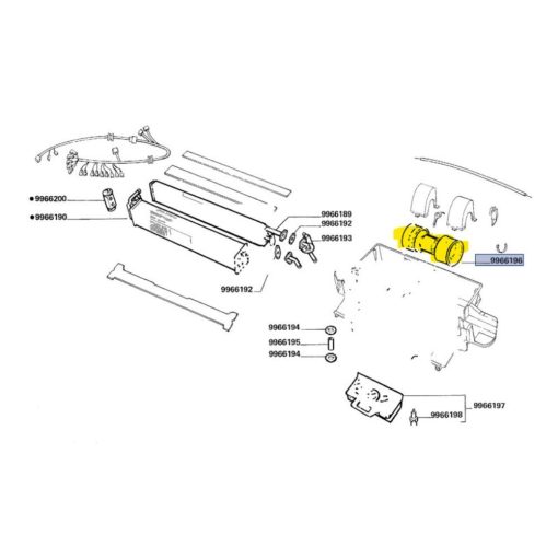 Motore per ventilazione cabina compatibile New Holland 9966196